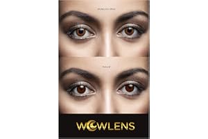 WOWLENS Sehr stark deckende und natürliche braune Kontaktlinsen farbig MILANO BROWN + Behälter I 1 Paar (2 Stück) I DIA 14.00 I 0.00 Dioptrien I ohne Stärke