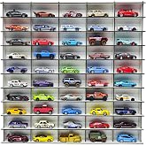 Ahşap Hobi Araba Rafı Beyaz 50'li (hot Wheels uyumlu, Matchbox uyumlu)