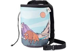 OSO SUPPLY CO OSO Supply - Climbing Chalk Bag for Adults and Kids, Drawstring Closure, Adjustable Waist Belt, Indoor/Outdoor Training, Rock Climbing, Bouldering, Weightlifting