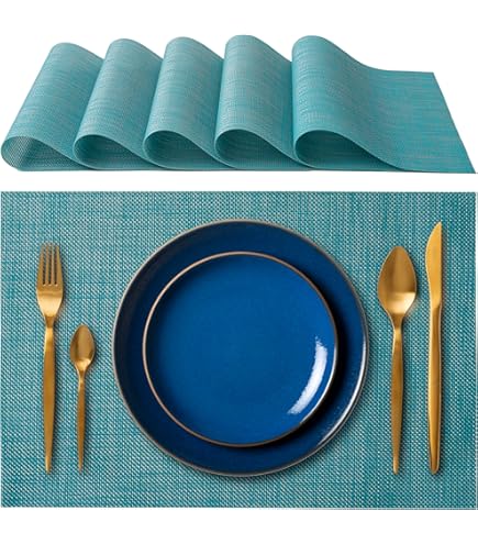 Sets De Table En PVC, Antidérapants, Résistants à La Chaleur, Lavables