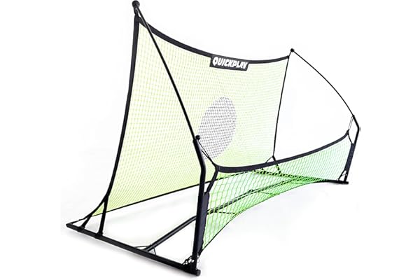 QUICKPLAY Tekkers Trainer Filet de Rebond Football Portable, Double Filet à Rebond, Entraînement Football, Trampoline pour Foot Indoor Enfant