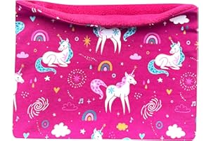 Wollhuhn Kinder Loop Schal – Warmer Schlupfschal/Halstuch mit Fleece-Futter – doppellagig, weich & wendbar – viele Motive für Winter & Übergangszeit