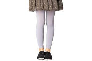 NOQ Mädchen Strumpfhose ohne Fuß in voller Länge Leggings knöchellanger Rock Tunika Kleid Schule Tanz Ballett blickdichte Mikrofaser