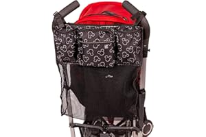 J.L. Childress Disney Baby Cups 'N Cargo 2908DIS - Organizer universale per passeggino, motivo: Topolino, colore: Nero
