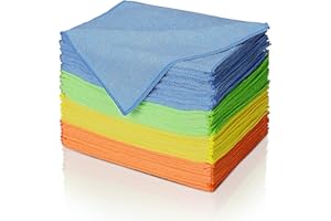 Masthome Panni Microfibra,Set di 48 Pezzi Strofinacci da Cucina,Super Assorbenti e Morbidi Panni per la Pulizia, Panni in Panno Microfibra per Auto, Casa, Cucina, Vetro, 40 x 30 cm