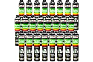 Isolbau B2 Montageschaum - 24 x 750 ml PU-Bauschaum für Schaumpistolen - 1K Pistolenschaum mit hervorragender Schall und Wärmedämmung für innen & außen, Dämmen