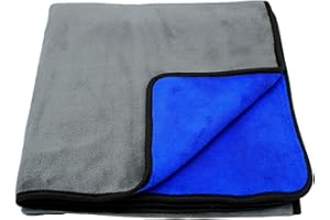 PET WIZ Toalla para mascotas extra grande, suave, de microfibra, superabsorbente, de secado rápido, ligera, 140 cm x 70 cm