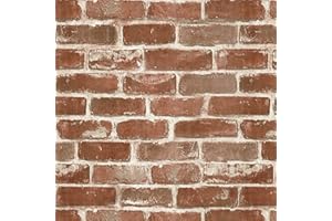 Wallbender Carta da Parati Autoadesiva Mattone Vintage Decorativo Sfondo Adesivo Vinile Rimovibile Impermeabil Finta Pietra Carta da Parati Decorativa Pellicola Adesiva per Cucina Muro