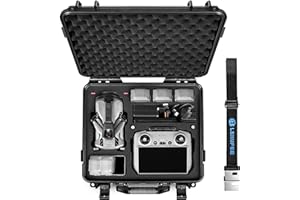 LEKUFEE Maleta Rígido e Impermeable para dron dji Mini 5 Pro, Pack dji Mini 5 Pro Vuela Más, dji RC 2/RC N3, 6 baterías, Centro de Carga bidireccional y Otros Accesorios (Solo Estuche)