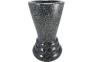 FRANCACOR Jarrón Copa florero Cementerio símil mármol esmaltado (MÁRMOL Oscuro, 24 X 14 CMS)