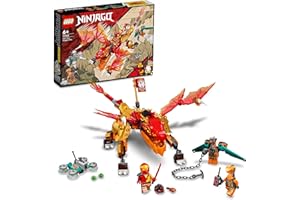 Lego 71762 Ninjago L’Évolution Dragon De Feu De Kai, Jouet pour Enfants +6 Ans, Set avec Figurines Guerriers Serpents avec bannière de Mission à Collectionner