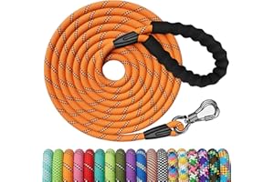 X XBEN Correa Perro Adiestramiento, 1,5M 3M 5M 6M 10M 15M 20M 25M 30M Correa Perro Larga con Gancho Bloqueable, Correa de Adiestramiento para Perros Grande y Pequeño, Reflectante y Duradero