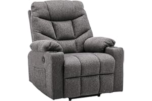 MCombo 7286DE - Poltrona relax elettrica con ingressi 2 USB, tessuto grigio scuro