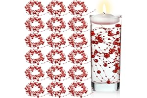 KHDULQ 18 Pcs Rose, Vase De Perles Flottantes, Centre De Table Anniversaire, Guirlande De Perles, Perles D'Eau, Vase De Décoration De Perles, Adapté Au Mariage, Décoration De Centre De Table