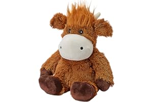 Warmies Plus Highland Cow Microwavable, Hot or Cold Plush Teddy Suitable for All Ages, Slightly Scented with French Lavende