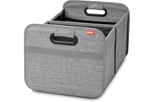 achilles Car Folding Box Xl, Foldable Trunk Bag, Shopping Organizer, Basket, Storage Bags, Box (Gray, 50cm x 32cm x 27cm)