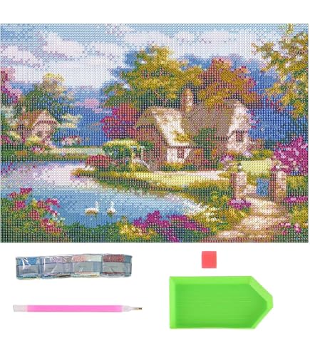 Haocy 12-teiliges Diamantmalerei-Set Mit Blumen – Einfaches Mosaik Für Entspannung Und Deko