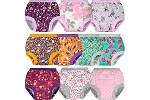 BIG ELEPHANT Toddler Potty Training Pants - 100% bawełna Unisex Baby Pee Underpants 10-pack, 12M-5T