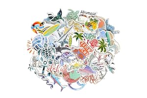 MADE BY NAMI Juego de 50 pegatinas para bicicleta, monopatín, ordenador portátil, PS4, etc., alta fuerza adhesiva, para niños y niñas (juego 1)