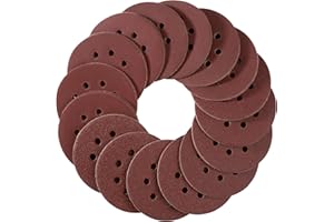 MIDO PROFESSIONAL ABRASIVE MIDO Professioanl Abrasive 80 PCS 125mm Sanding Discs Orbital Sander Discs Hook and Loop Sanding Pads for Random Orbital Sander, 10 x 40 60 80 120 180 240 320 400 Mixed Grits Sanding Discs