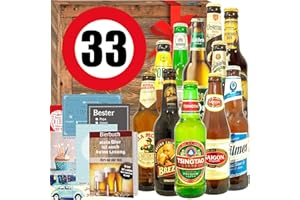 ‎OSTPRODUKTE-VERSAND Geburtstagsgeschenk 33. ++ 12 Biere Welt & DE ++ Geschenke 33. Geburtstag Frau