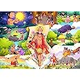 Brain Tree - Hanuman 1000 Piece Puzzle for Adults - Unique Puzzles for Adults 1000 Pieces and up with Droplet Technology for Anti Glare & Soft Touch - 27.5”Lx19.5”W