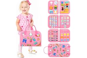 GOLMUD Busy Board für Kleinkinder 4 Schichten Activity Board Baby Sensorik Lernspielzeug ontessori Spielzeug Geschenk Mädchen Baby ab 3 4 5+ Jahre für Jungen Mädchen