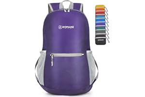 ZOMAKE Sac a Dos Pliable Ultra Léger - Sac à Dos Pliable De Randonnée Petit Packable Daypack 20L pour Femme Homme Sports Et Plein Air