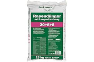 Floragard Beckmann Engrais Professionnel pour Gazon 20 + 5 + 8 avec Effet Longue durée 25 kg