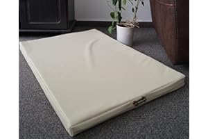 HUNDEBETTENMANUFAKTUR Matelas orthopédique pour chien - Hypoallergénique - Similicuir - Fibre de coco - Plusieurs tailles et couleurs