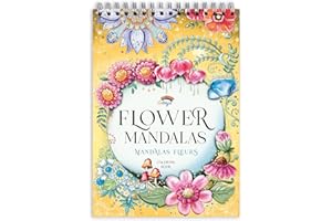 Colorya Livre de Coloriage Adulte Mandalas Fleurs - Format A4 - Cahier de Dessin à Colorier Anti Stress, Zen - Occupation pour Adulte - Papier Premium, Ne Coule Pas, Impression Unilatérale