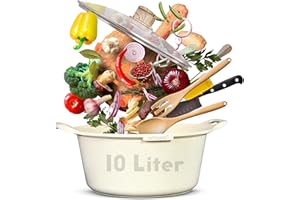 INTIGNIS® Cacerola con tapa – Grande 32 cm | 10 litros | 15 pulgadas – Compatible con inducción – GREBLON cerámica antiadherente revestimiento libre de químicos blanco