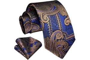 Enlision Męski krawat kwiatowy paisley wesele impreza chusteczka krawat i poszetka