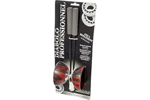 Megagic - Diabolo Roulement à Billes Moucheté Rouge et Noir