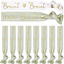 Set De 10 Gafas De Sol Con Forma De Corazón + 10 Gomas Para El Pelo Team Bride - Para Despedidas De Soltera, Fiestas Y Regalos