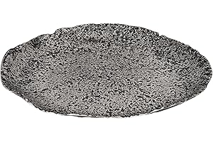 EGLO LIVING Dekoschale Forleyet, elegante Schale zum Dekorieren, runder Dekoteller handmade aus Aluminium in Nickel-Antik, Metallschale Ø 42 cm