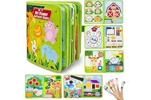 MutoToy® Libro Montessori 1 año, 22 en 1 Busy Board de Actividad, Juguetes Montessori Sensorial de Fieltro, Juegos Educativos Niños 2 3 4 años, Juguetes Regalos para Niños Niñas Cumpleaños Navidad