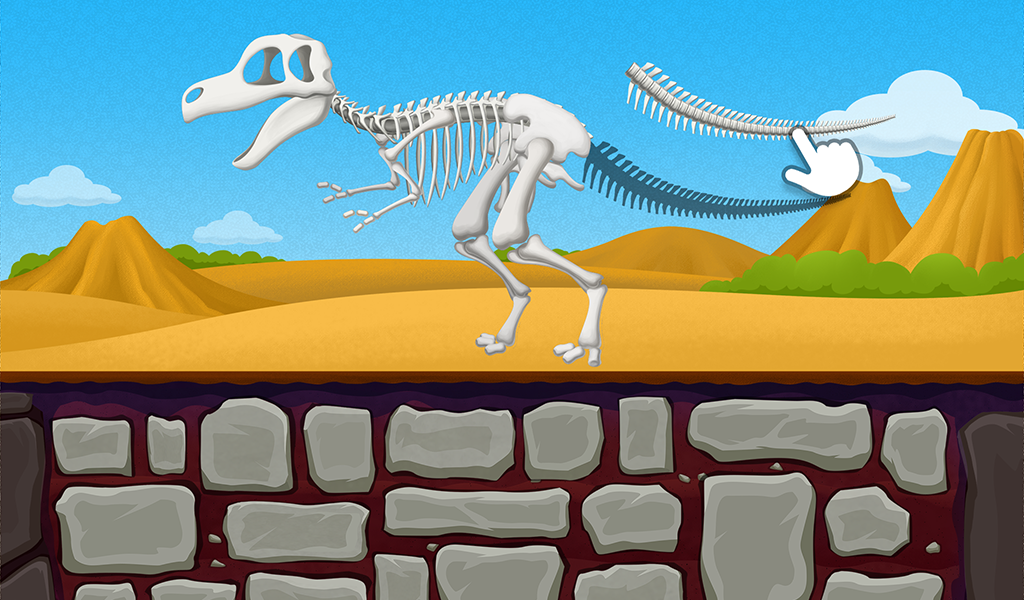Dinosaur Park Fossil dig and discovery dinosaur games for Kids in