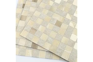 BeNice Wasserfeste Fliesenaufkleber Dusche Selbstklebende Mosaikfliesen,Selbstklebend Wandfliesen Steinoptik Marmor Fliesen Aufkleber(Beige 10 Stücke)