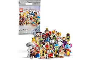LEGO Minifigures Disney 100 Anniversario, 1 di 18 Personaggi Iconici da Collezione, Bustina Misteriosa in Edizione Limitata con Topolino, Stitch, Mulan e altri (1 Pezzo a Caso) 71038