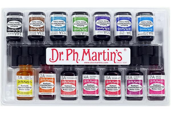 Dr. Ph. Martin's Radiant Concentrated Water Color, 0.5 oz, Set of 14 (Set A)