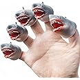 CreepyParty Shark Finger Puppet Finger Doll Props Rubber Baby Shark Bath Toys Sea Animal Novelty Toys Gift for Kids,Medium