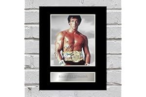 ICONIC PICS Photo dédicacée encadrée Sylvester Stallone Rocky
