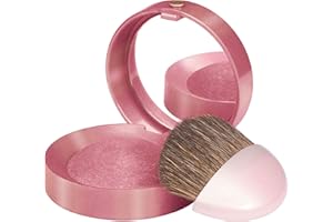 BOURJOIS - Boîte Ronde Blush 33 Lilas D'or - Piceau & Miroir Intégré - Technologie Fard Cuit - Texture Fine & Légère - Facile À Estomper - Parfum Gourmand
