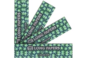 GRANNY'S WEED 4x Granny's® new Long Papers aus Hanf mit Filtertips aus Baumwolle | 108 x 45 mm | King Size | 36 Blatt ungebleicht | 36 Tips aus Baumwolle | organic paper mit Tips