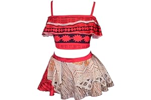 Lito Angels Traje de baño Moana Vaiana para niñas Vestido de baño Tankini de 2 Piezas