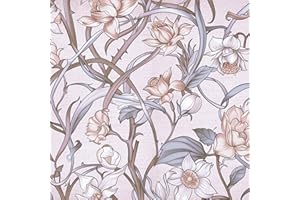 LZH-LP Flowers Self-Adhesive Wallpaper Gold Silver Flowers Peel and Sticker Contact Paper 44 x 600 cm Flower Branches Tendrils Weaving Removable Decorative Film