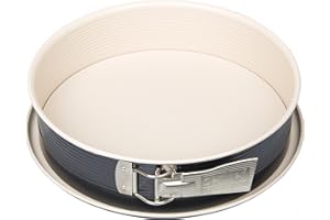 Zenker Springform Ø 26 cm CREME NOIR, Backform mit Flachboden und Auslaufschutz, runde Kuchenform mit keramisch verstärkter Antihaftbeschichtung (Farbe: Crème/Anthrazit), Menge: 1 Stück