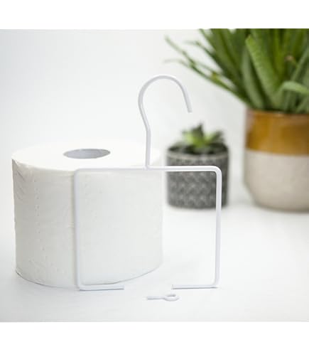 Portarotoli IDesign Per Serbatoio WC - In Metallo Argento, Tiene 2 Rotoli Di Carta Igienica - Foto 4