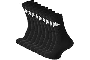 Kappa 6, 9 lub 12 par oryginalnych skarpet tenisowych, skarpety sportowe, skarpety robocze, czarne, Cottonprime